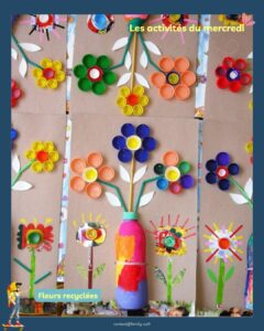 ✂️ Les activités du mercredi 🖍️Comment fabriquer des fleurs en matériaux recyclés avec vos enfants ?